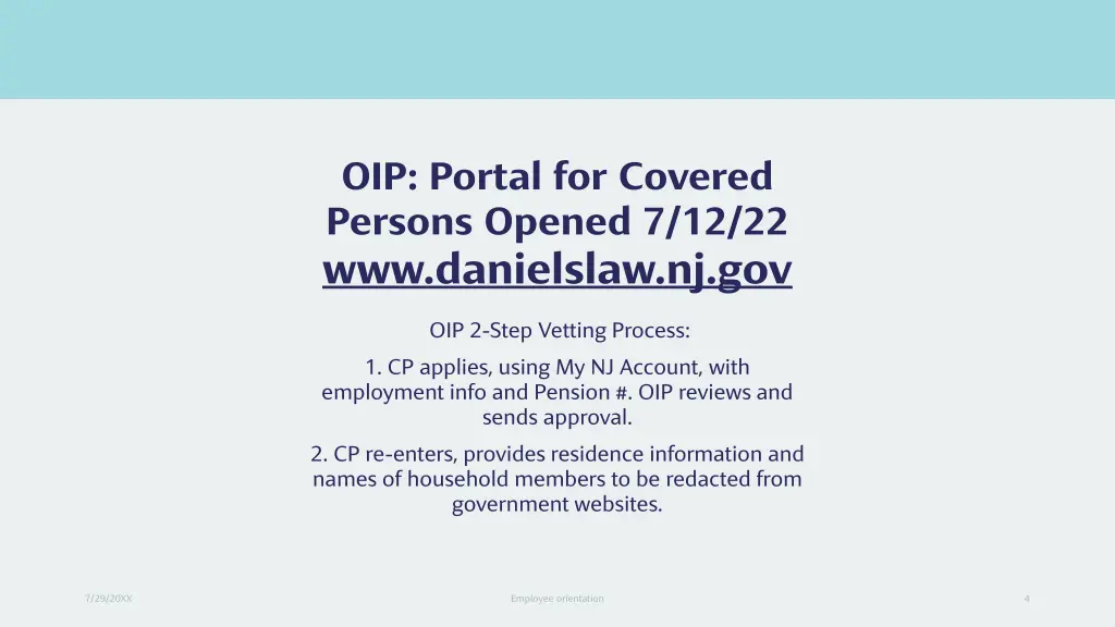 oip portal for covered persons opened