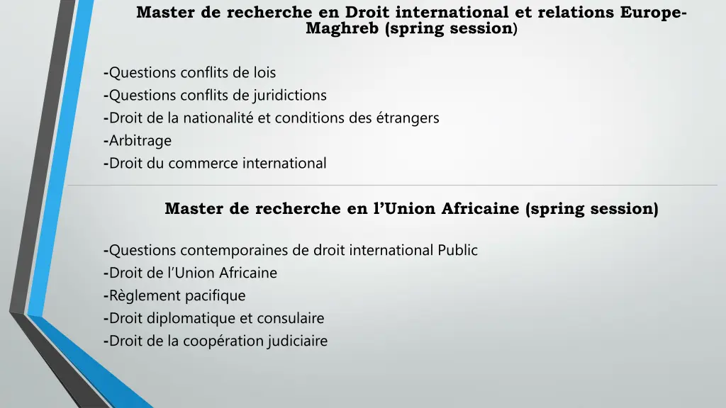 master de recherche en droit international