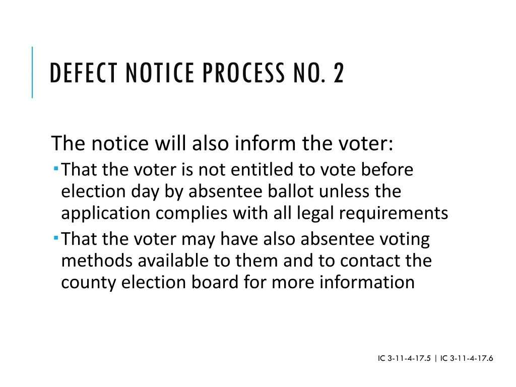 defect notice process no 2 1