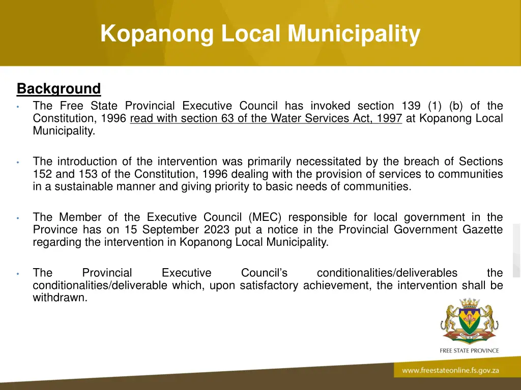 kopanong local municipality