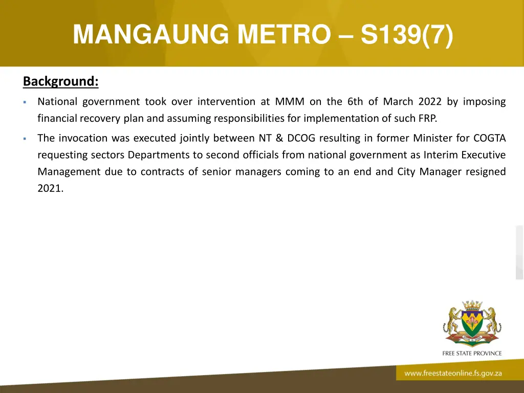 mangaung metro s139 7 1