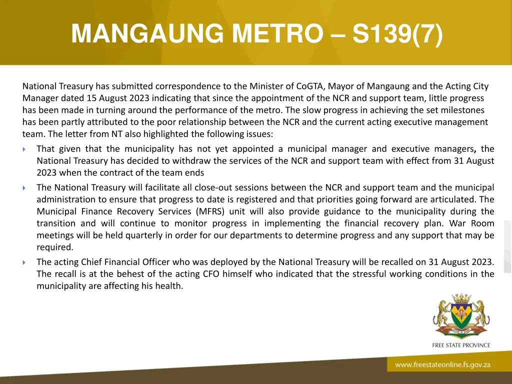 mangaung metro s139 7 2