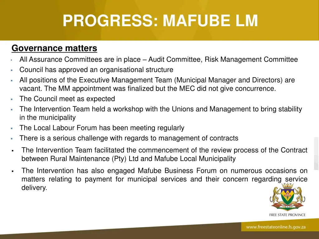 progress mafube lm 3