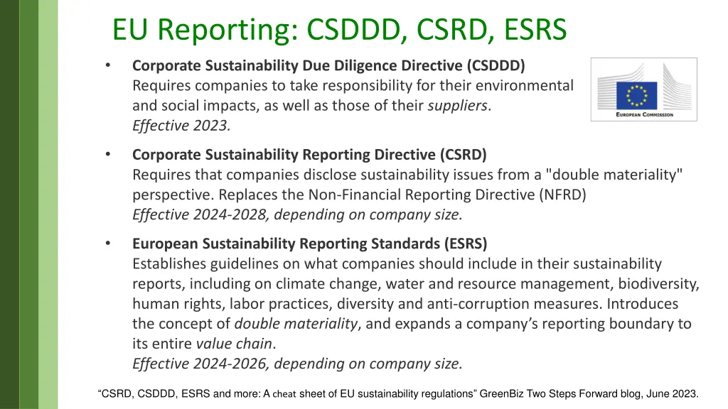 eu reporting csddd csrd esrs