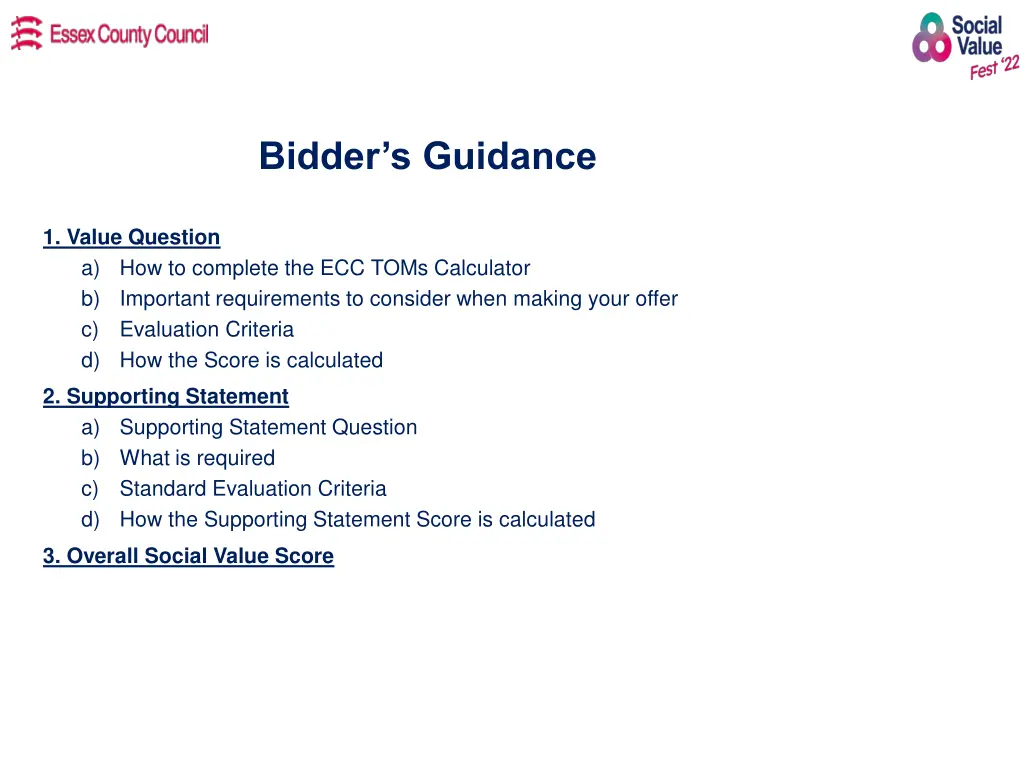 bidder s guidance