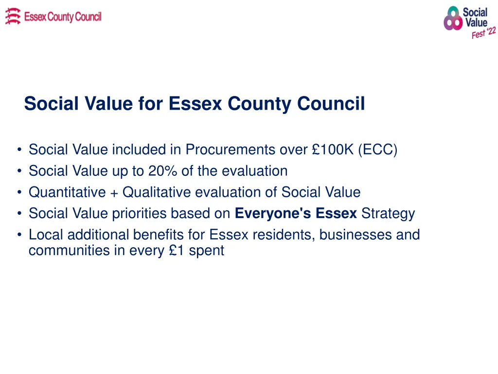 social value for essex county council