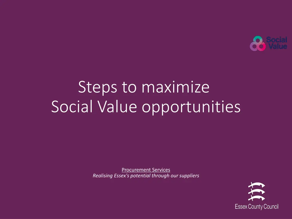 steps to maximize social value opportunities