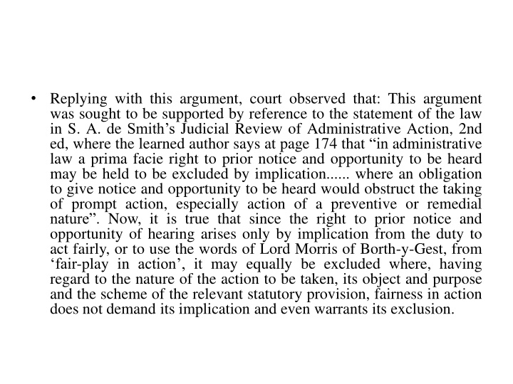 replying with this argument court observed that