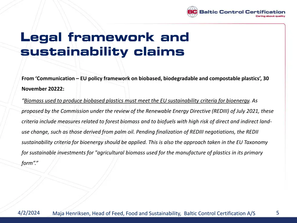 from communication eu policy framework