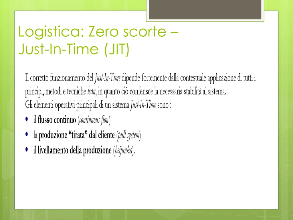 logistica zero scorte just in time jit 1