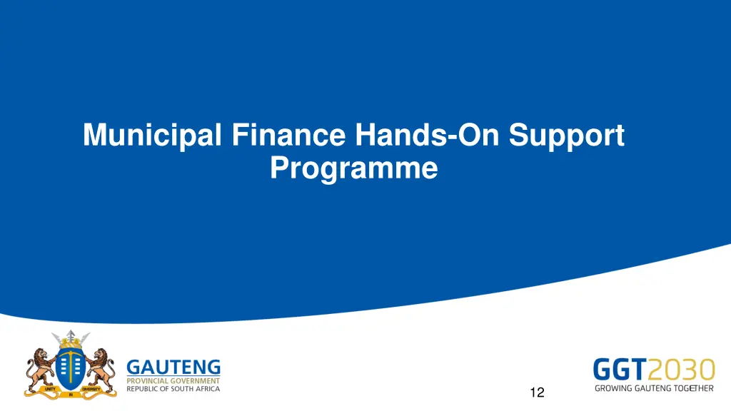 municipal finance hands on support programme