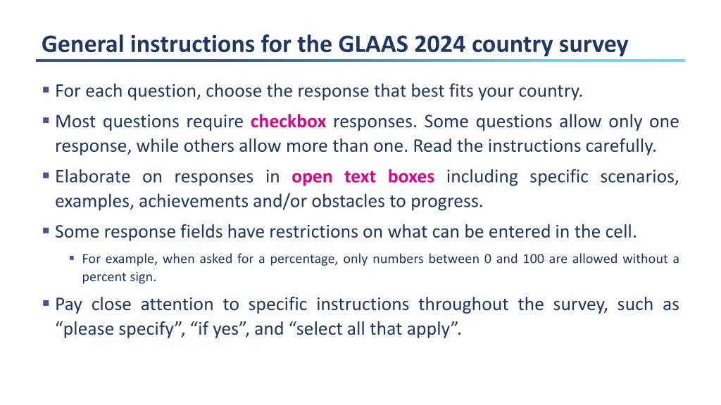 general instructions for the glaas 2024 country 1