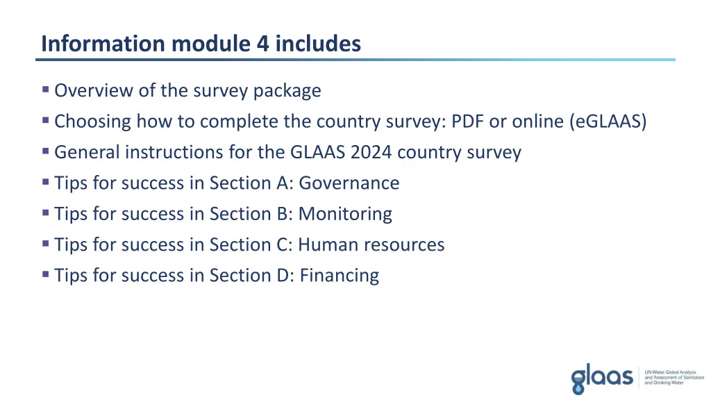 information module 4 includes