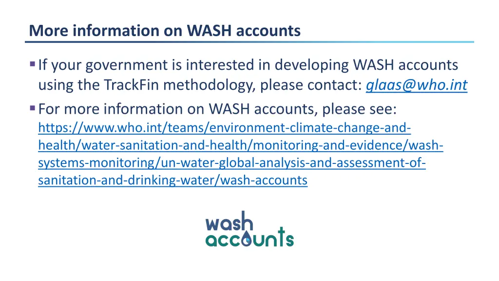 more information on wash accounts