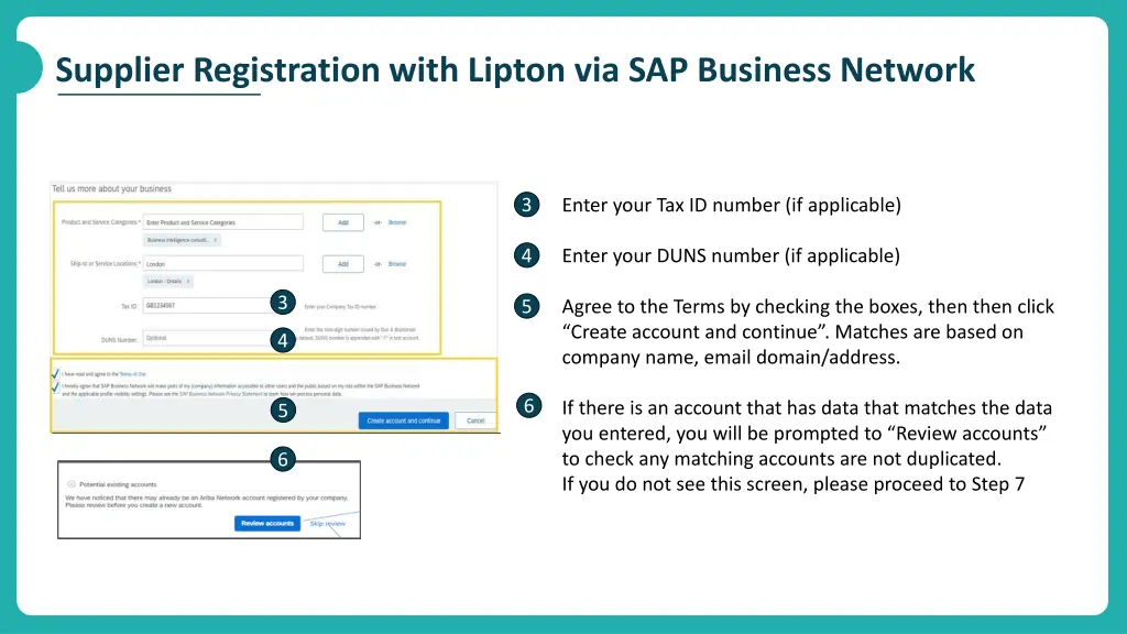 supplier registration with lipton 4