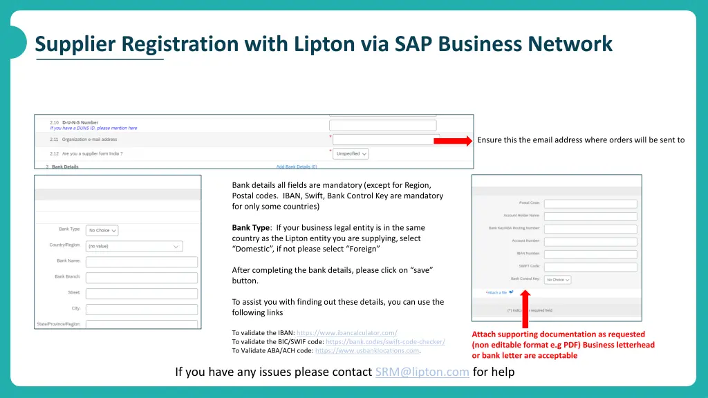 supplier registration with lipton 8