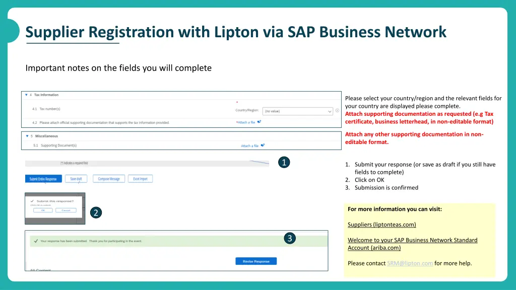 supplier registration with lipton 9