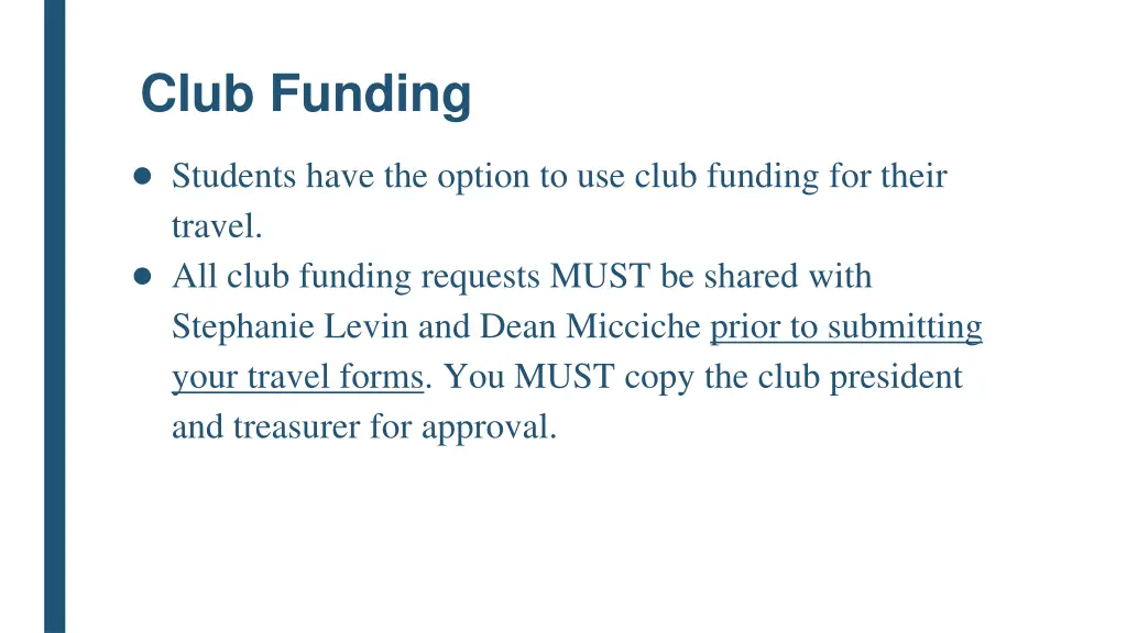 club funding