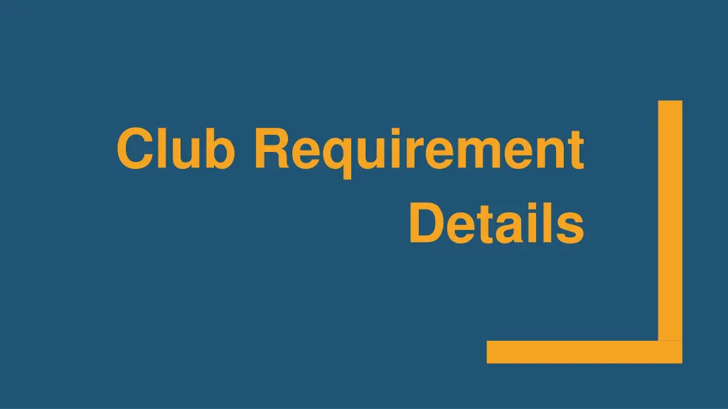 club requirement