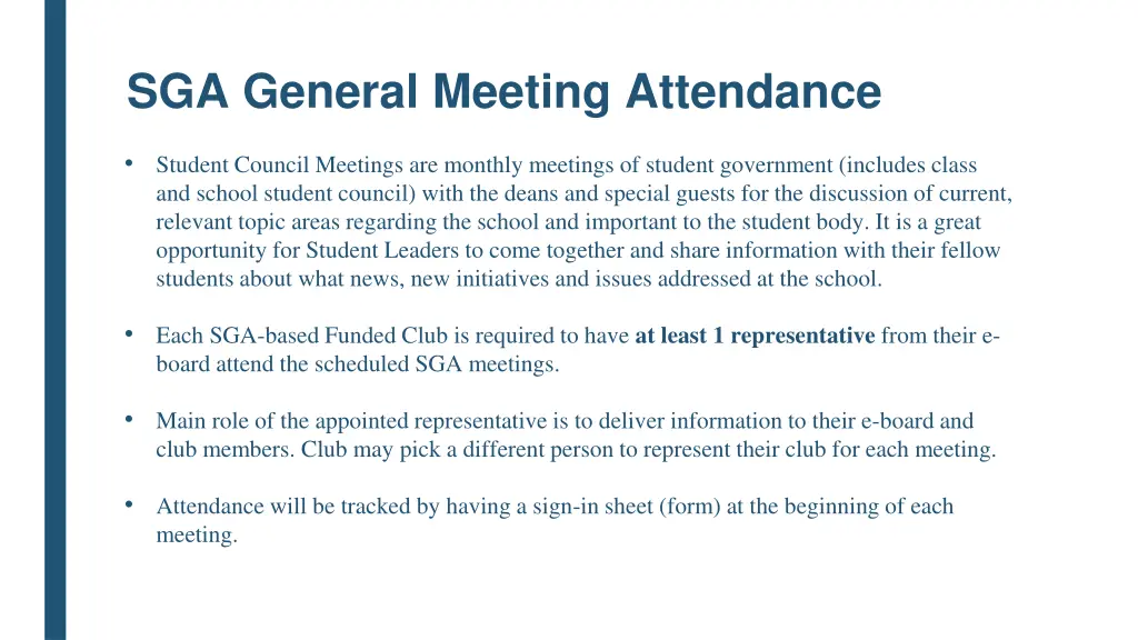 sga general meeting attendance