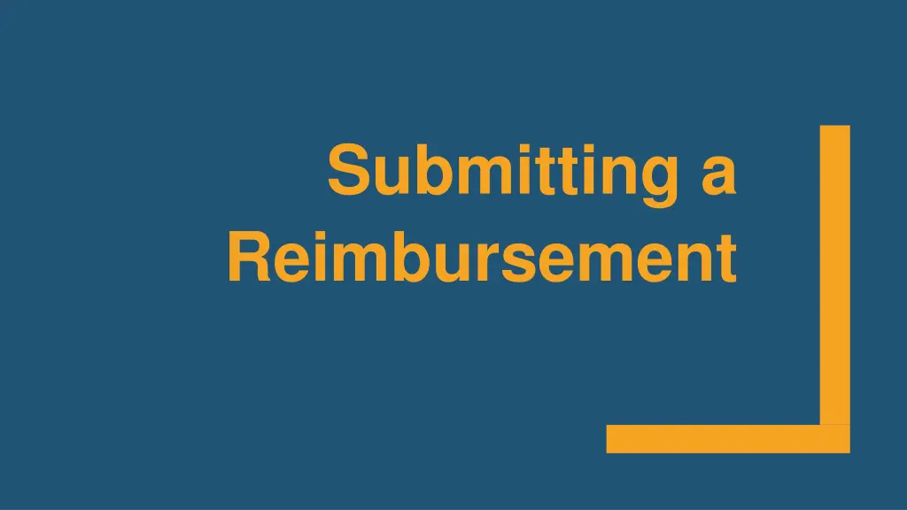 submitting a reimbursement