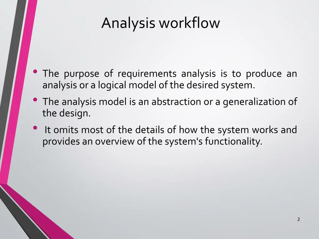 analysis workflow