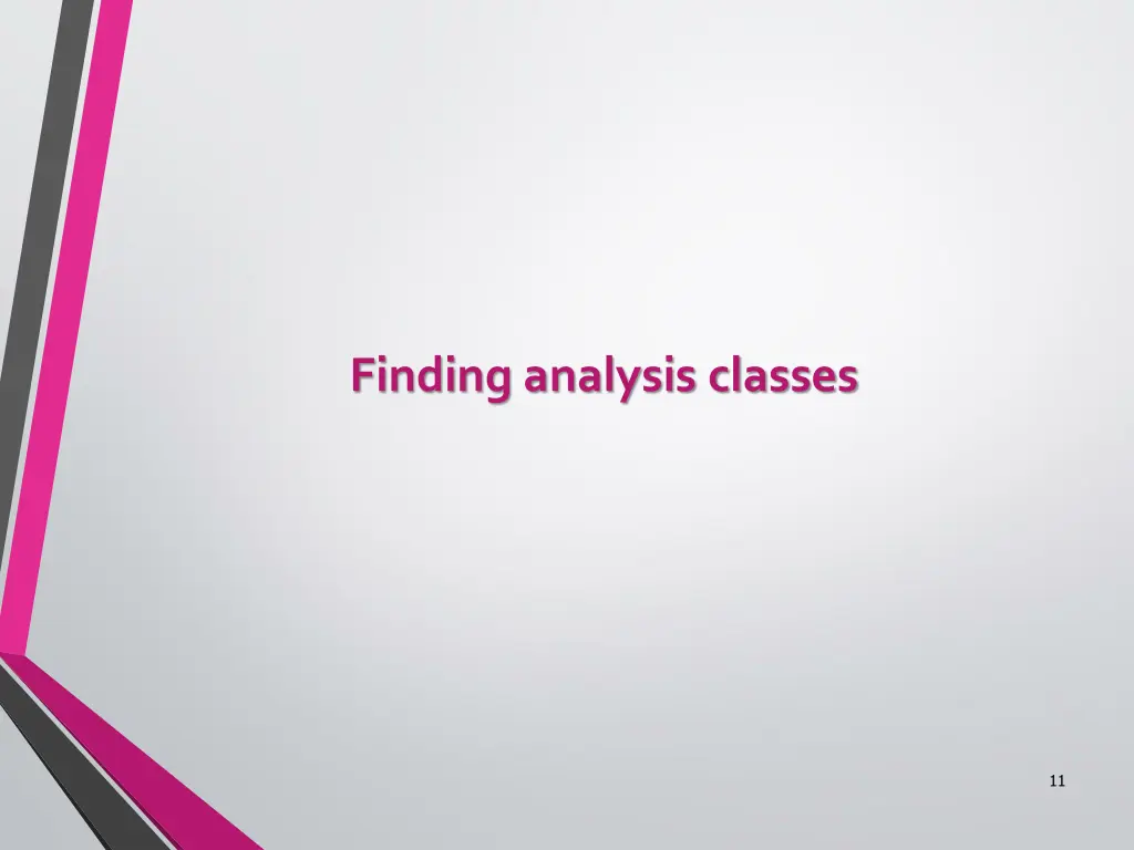 finding analysis classes