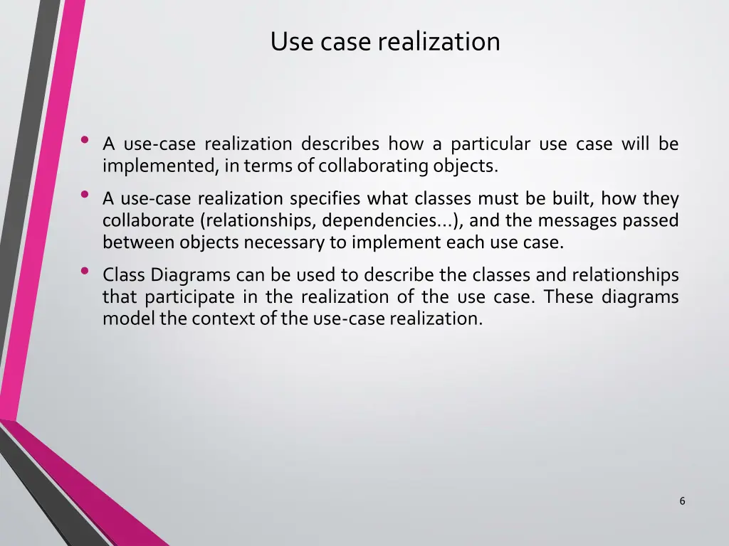 use case realization