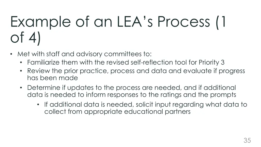 example of an lea s process 1 of 4