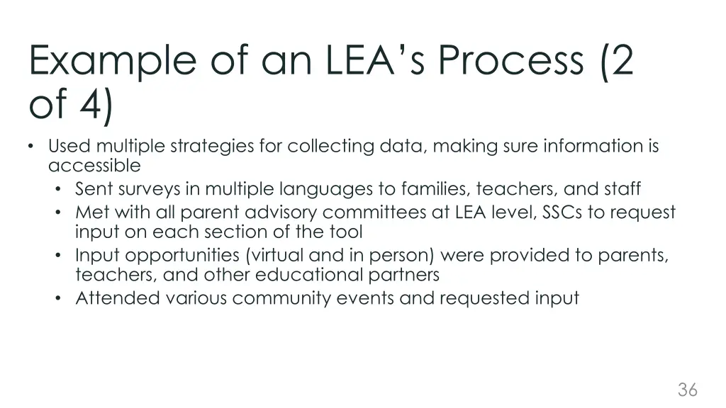 example of an lea s process 2 of 4 used multiple