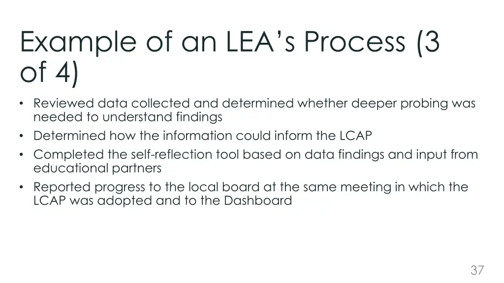 example of an lea s process 3 of 4