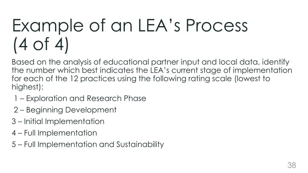 example of an lea s process 4 of 4 based