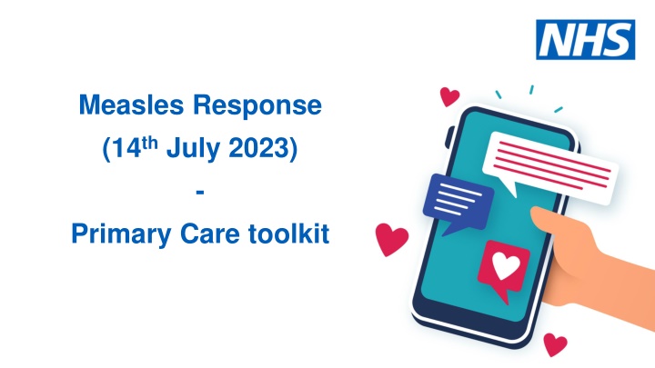 measles response 14 th july 2023 primary care