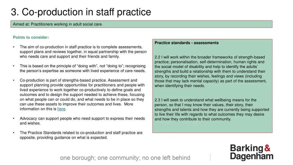 3 co production in staff practice