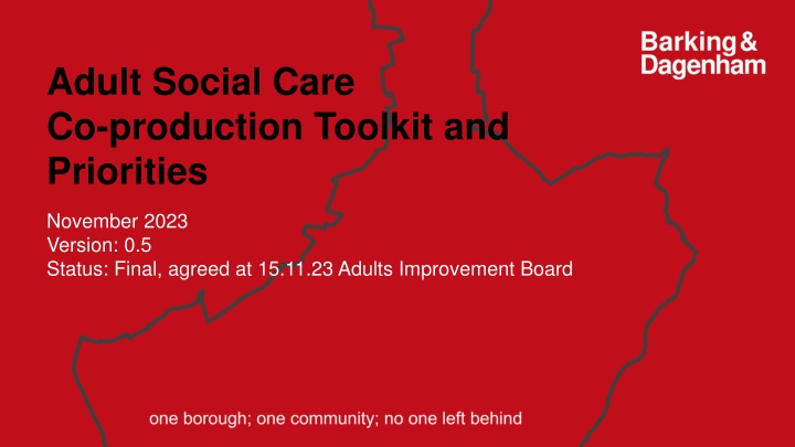 adult social care co production toolkit