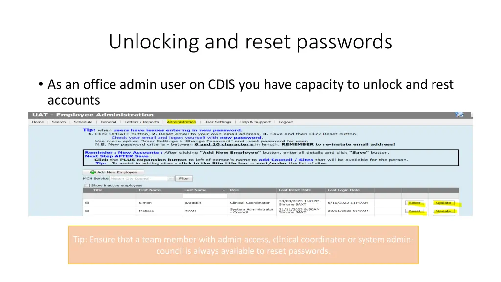 unlocking and reset passwords 1