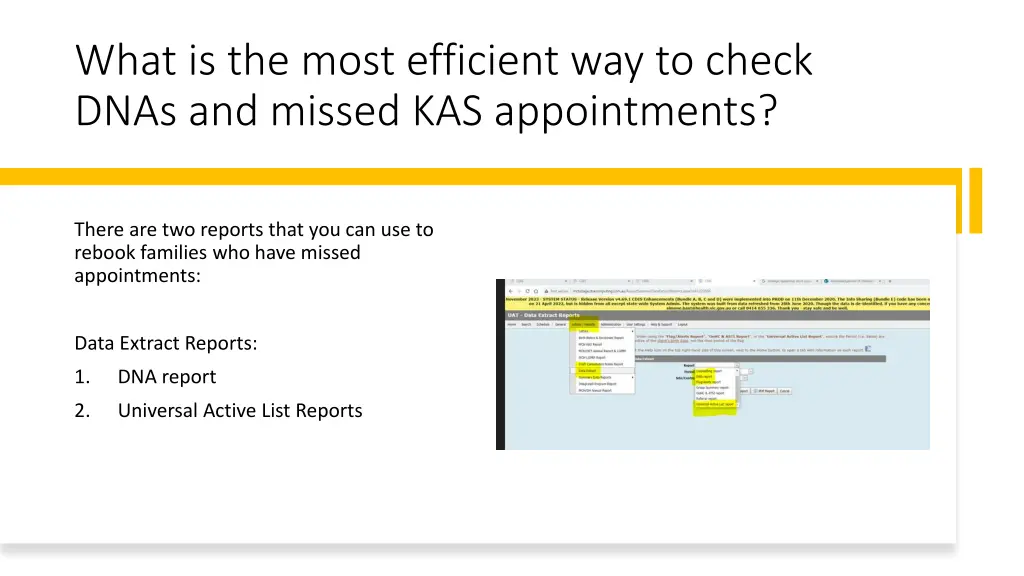 what is the most efficient way to check dnas