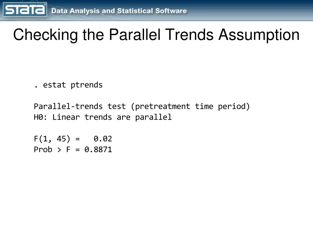 checking the parallel trends assumption