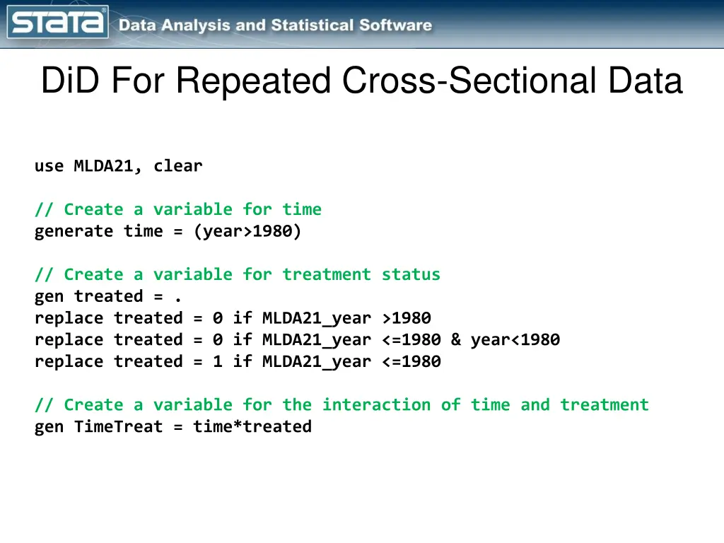 did for repeated cross sectional data 1