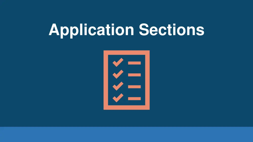 application sections 1