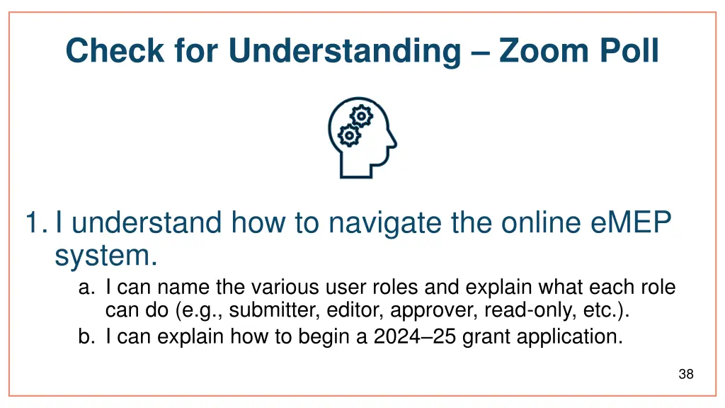 check for understanding zoom poll
