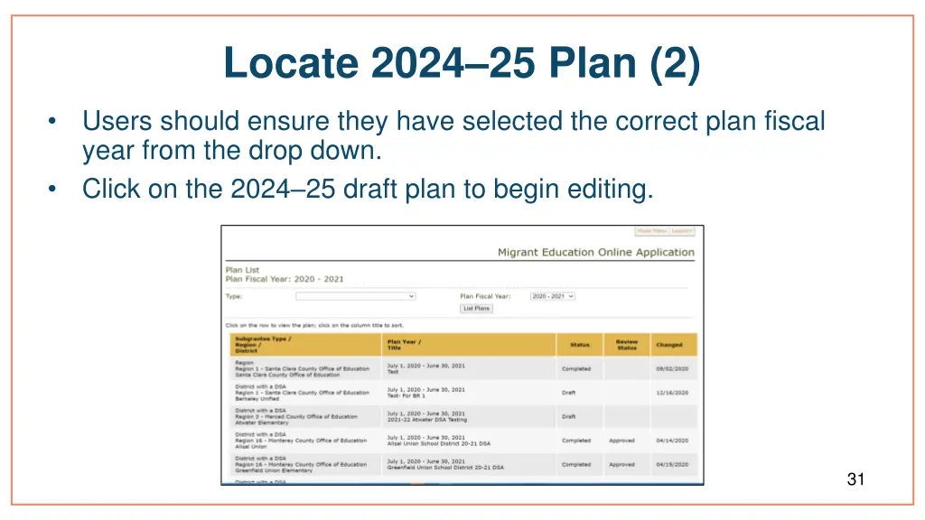 locate 2024 25 plan 2