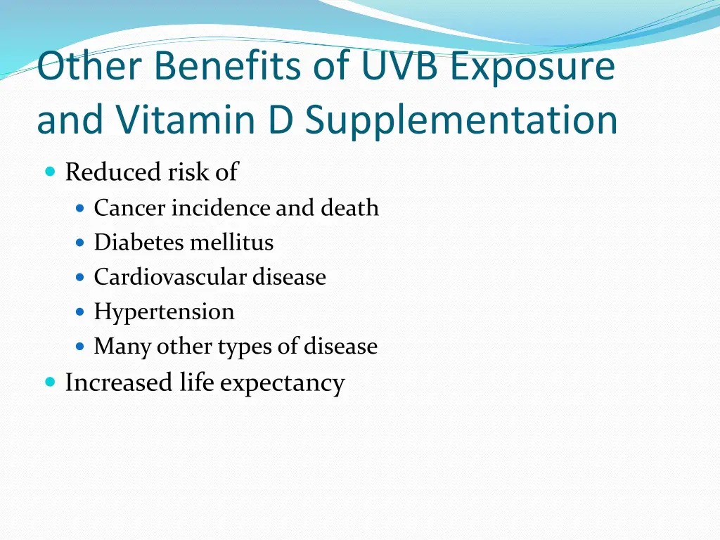 other benefits of uvb exposure and vitamin