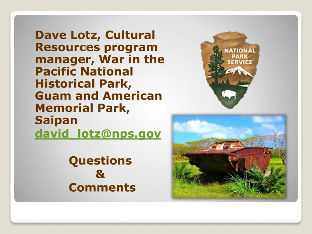 dave lotz cultural resources program manager