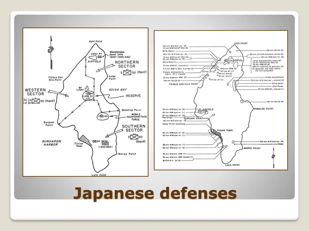 japanese defenses