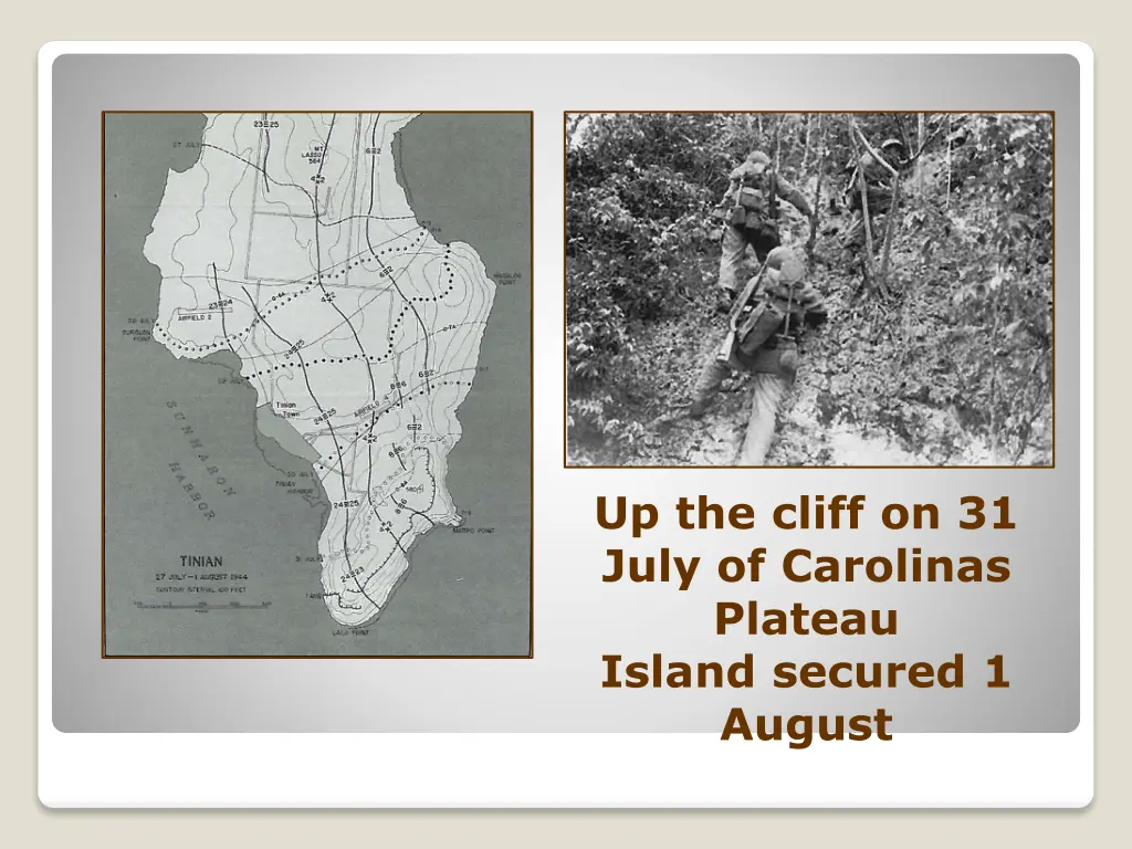 up the cliff on 31 july of carolinas plateau