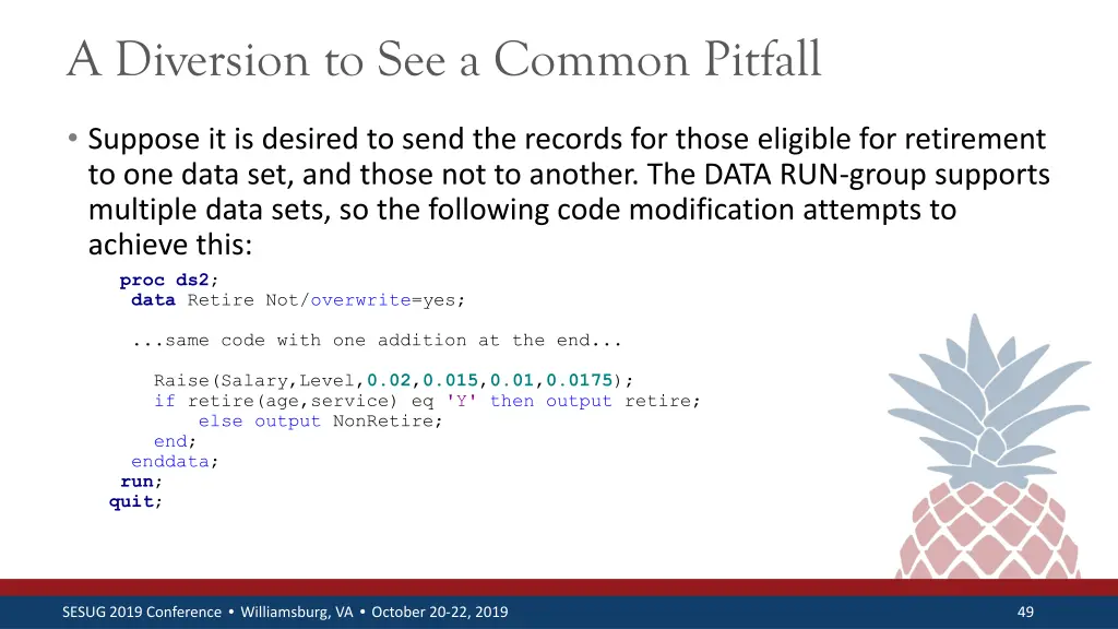 a diversion to see a common pitfall