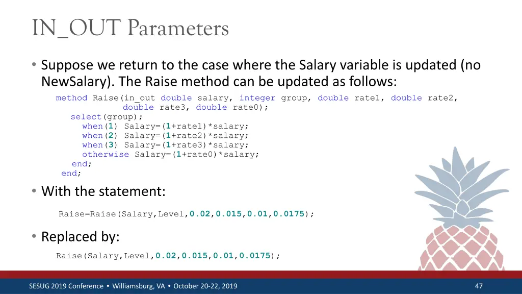 in out parameters