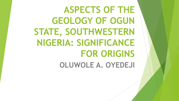 aspects of the geology of ogun state southwestern