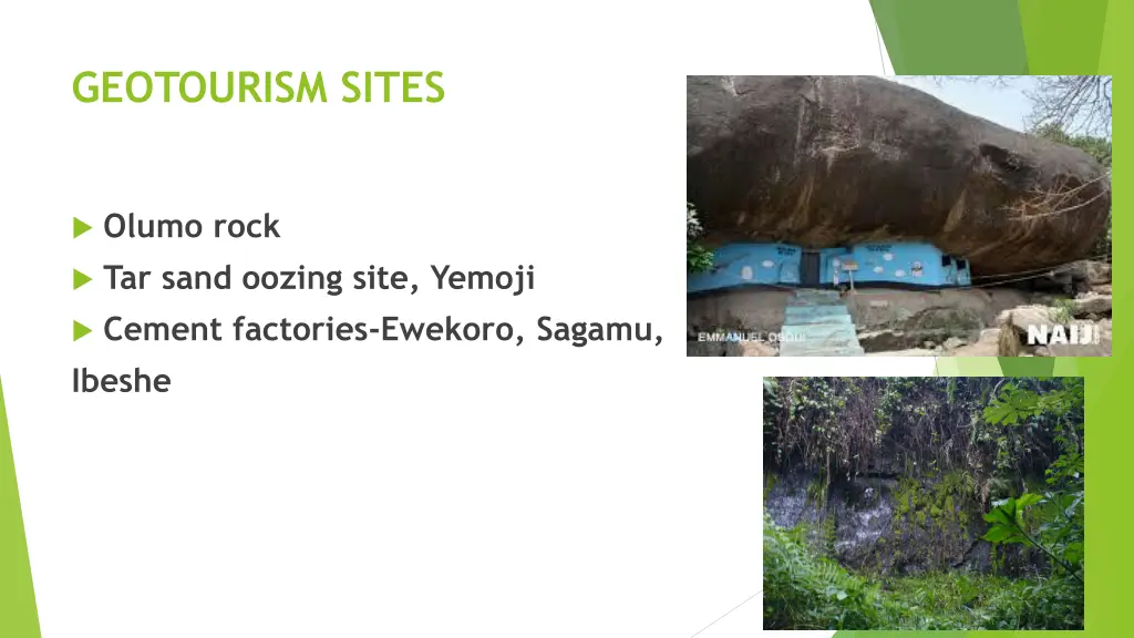 geotourism sites